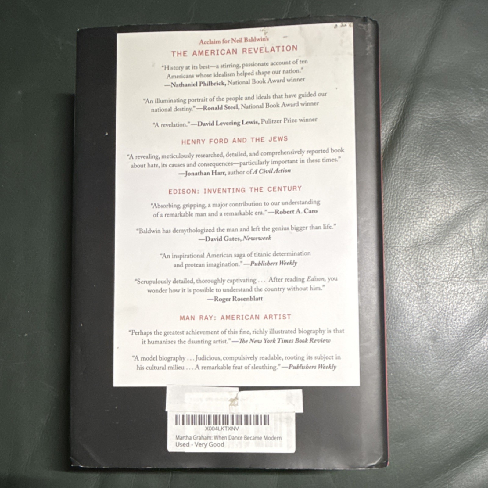 Neil Baldwin Martha Graham: When Dance Became Modern Hardcover Knopf English