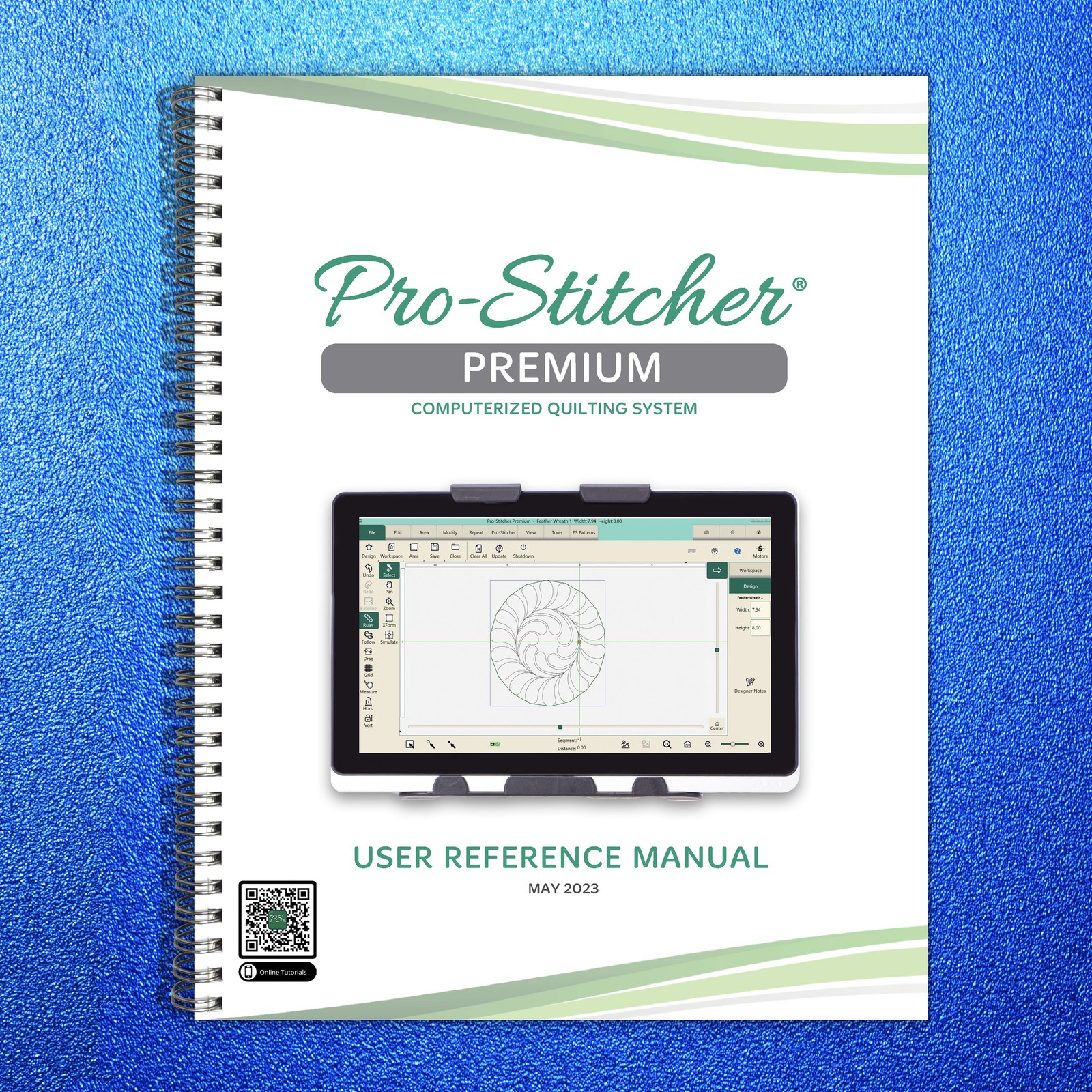 HANDI QUILTER Pro Stitcher Premium User Reference Manual – WIRE BOUND – COVERS