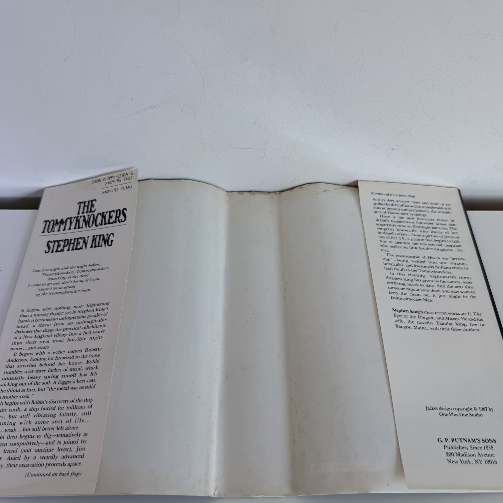 Stephen King The Tommyknockers First Edition 1st Print 1987 Hard Cover DJ Putnam