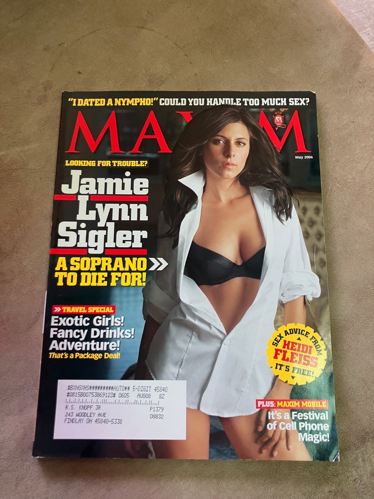 *Back Issue of Maxim Magazine May 2006 Jamie Lynn Sigler