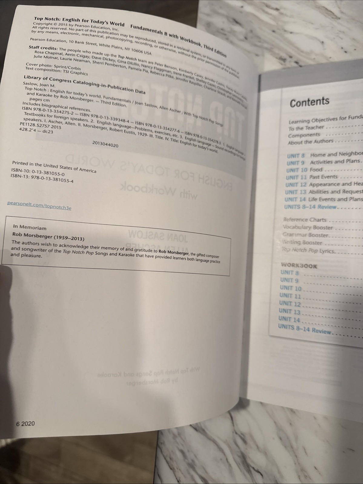 Top Notch Level 1, Fundamentals B+ Workbook Students Books Reading Now Amy Olsen