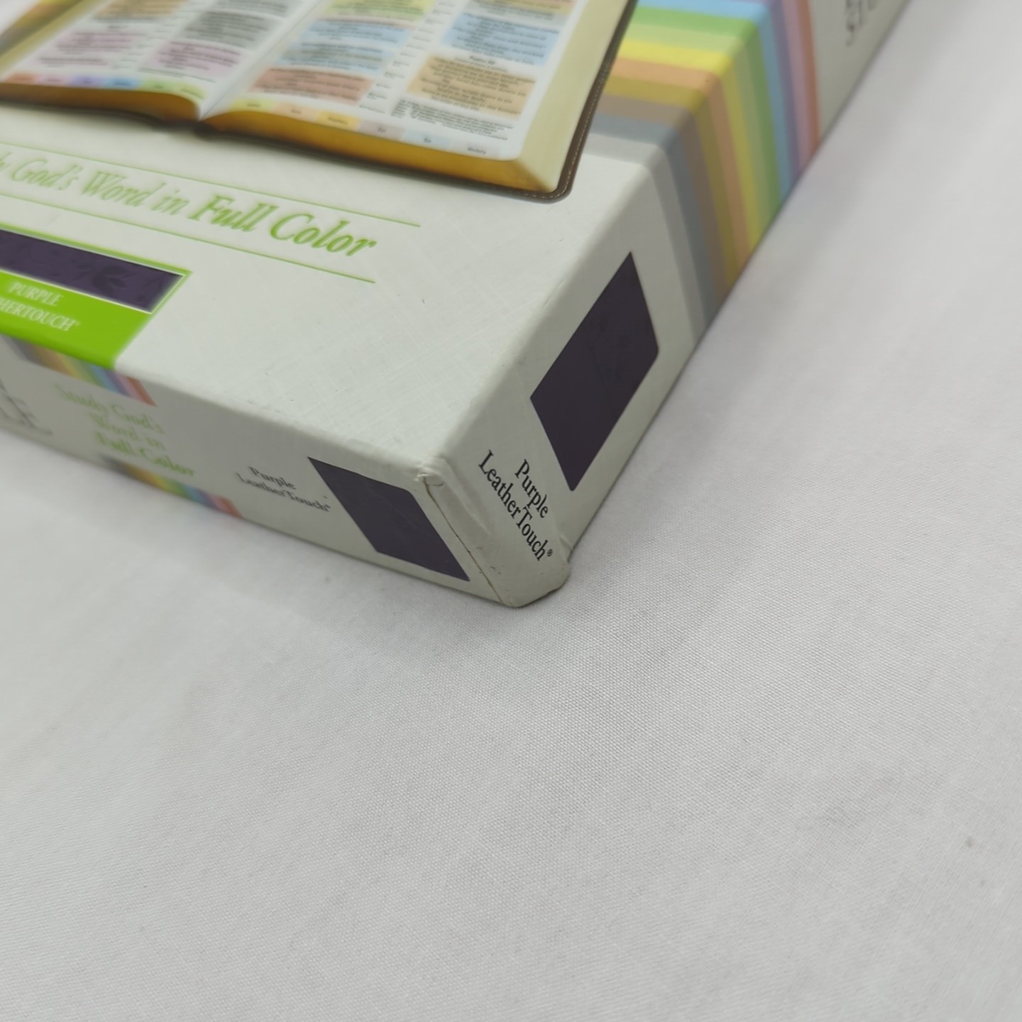 NIV Rainbow Study Bible Purple Lavender LeatherTouch Bold Line Holman Christian