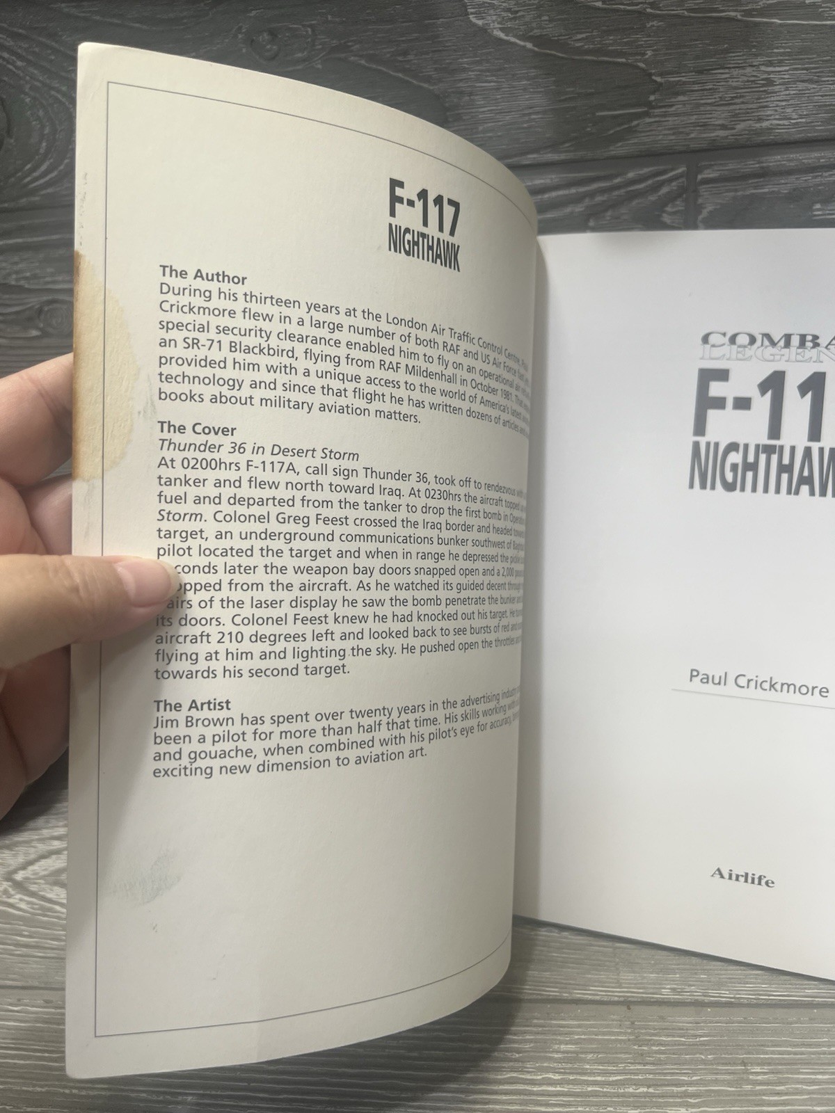 F-117 Nighthawk Paperback Crickmore Plane Military Photographs History