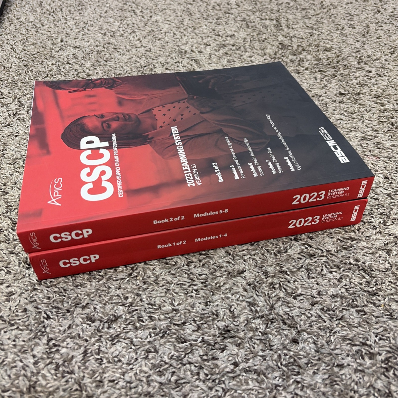 APICS CSCP 2023 VERSION 5.1- Book 1 &2- Modules 1-8, 2 Books in Good Condition.