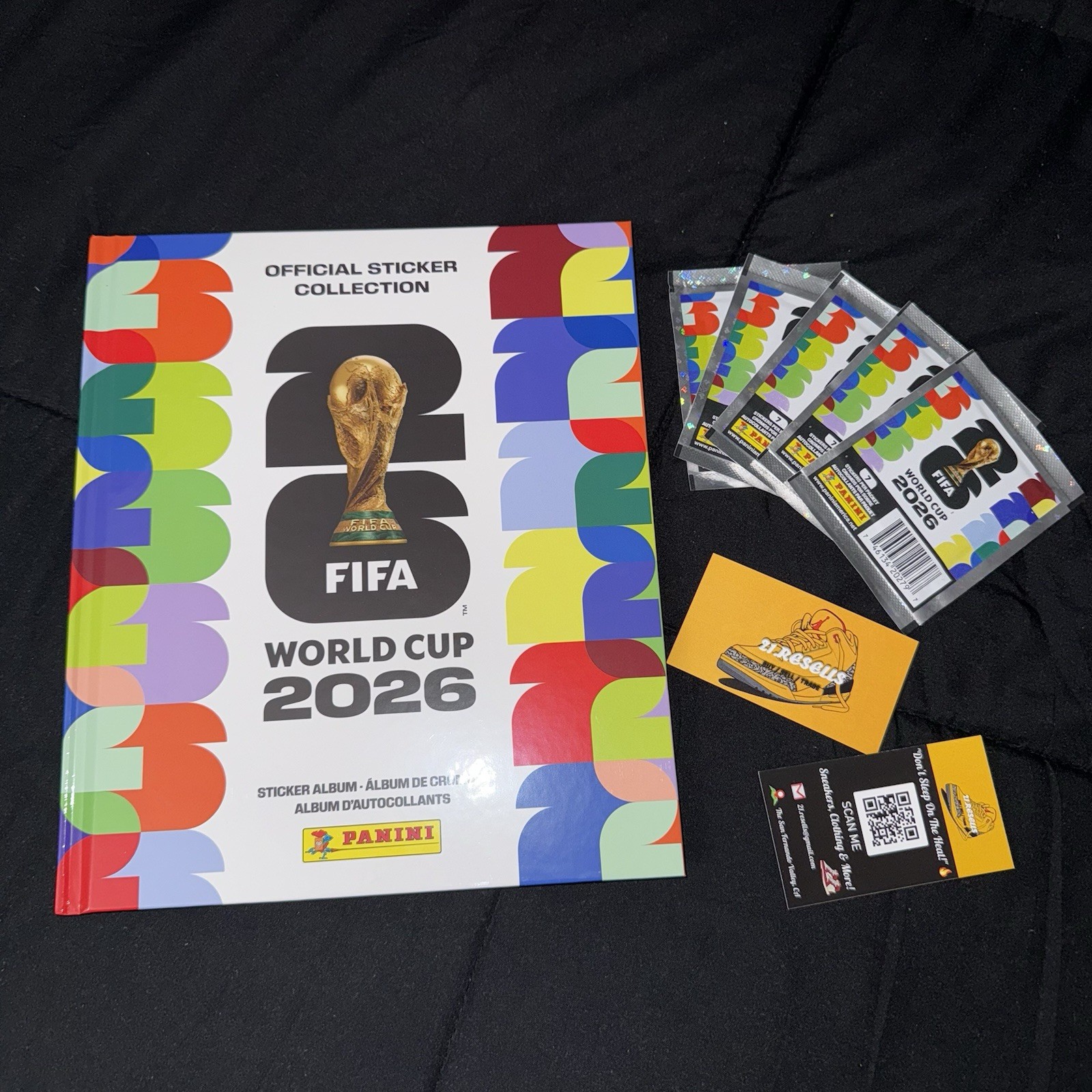 2026 Panini FIFA World Cup Sticker Album Hardcover USA Edition + 5 PACKS IN HAND