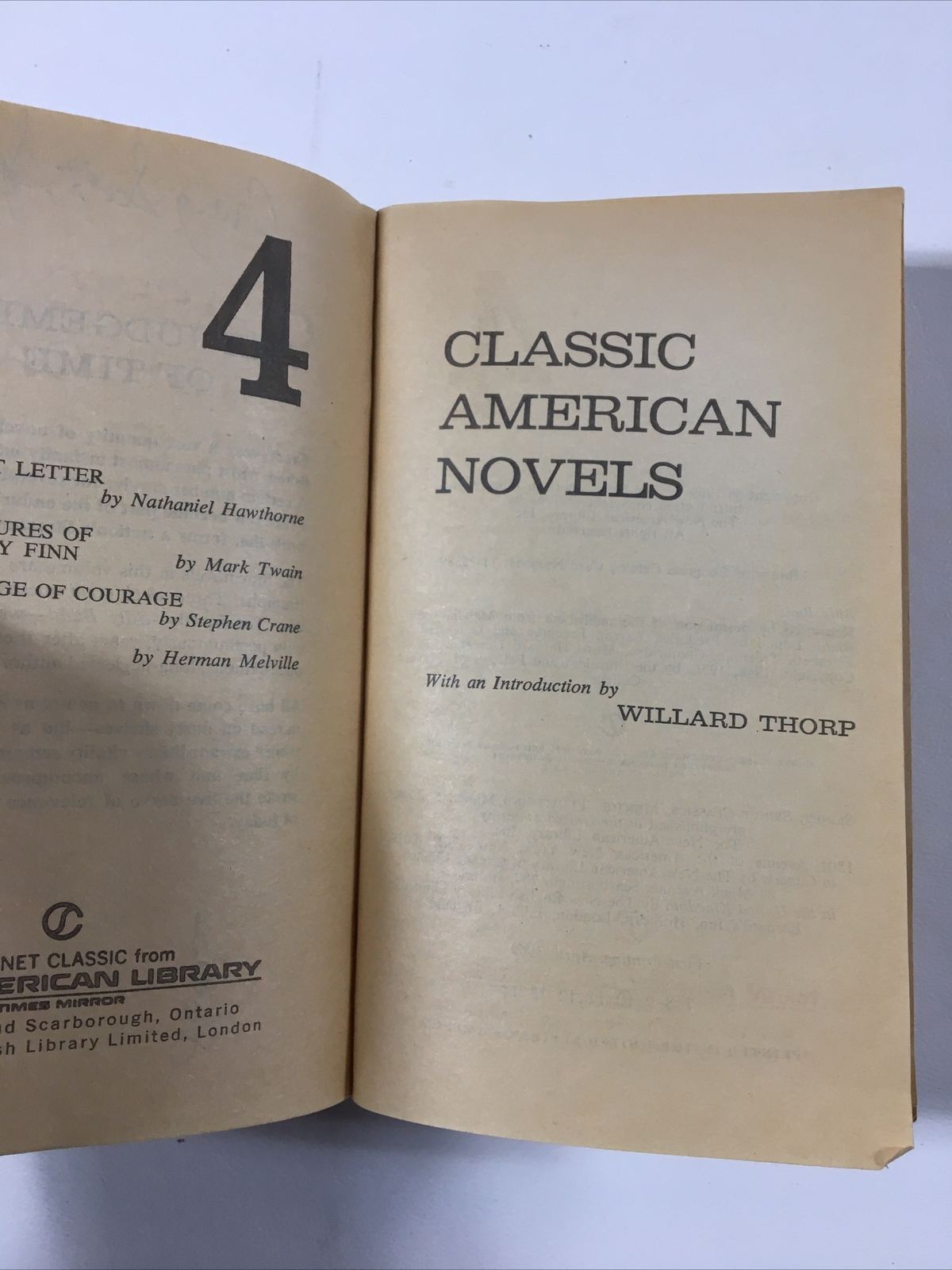 Four Classic American Novels – New American Library (Paperback, 1969)