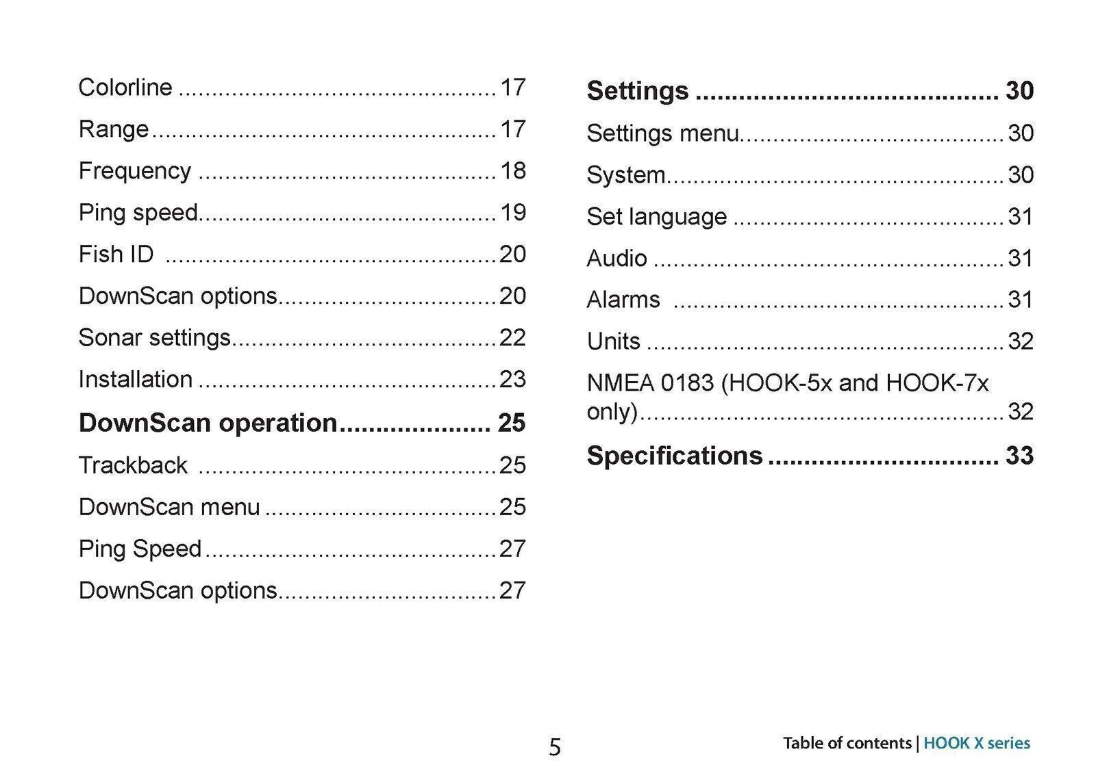 LOWRANCE HOOK 4X 5X 7X Sonar User Instruction Manual TOUGH BINDING & COVERED