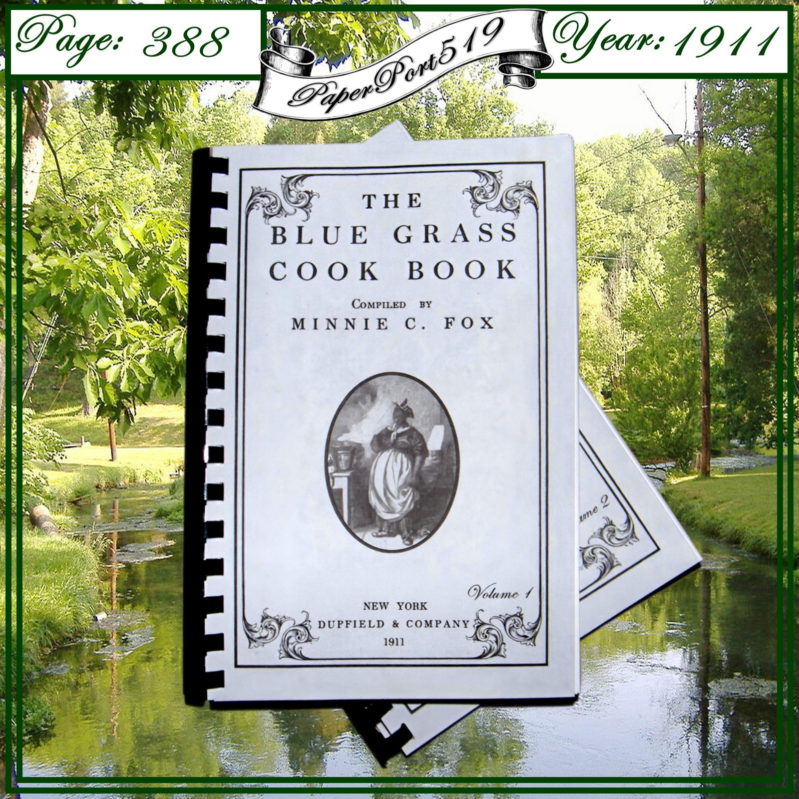 1911 The Blue. Grass Vintage Cook Book 388 Pages