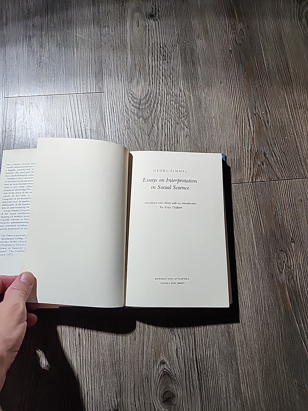 Essays on Interpretation in Social Science by Georg Simmel (1980, Hardcover)