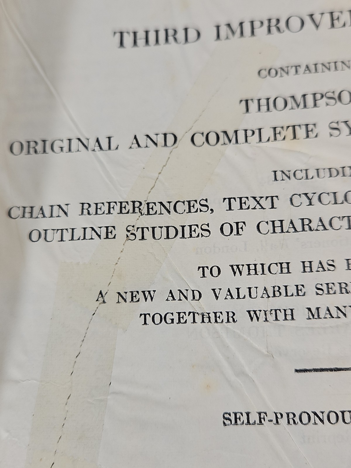 The New Chain Reference Bible THOMPSON 1934 3rd Improved Edition / 29th Reprint