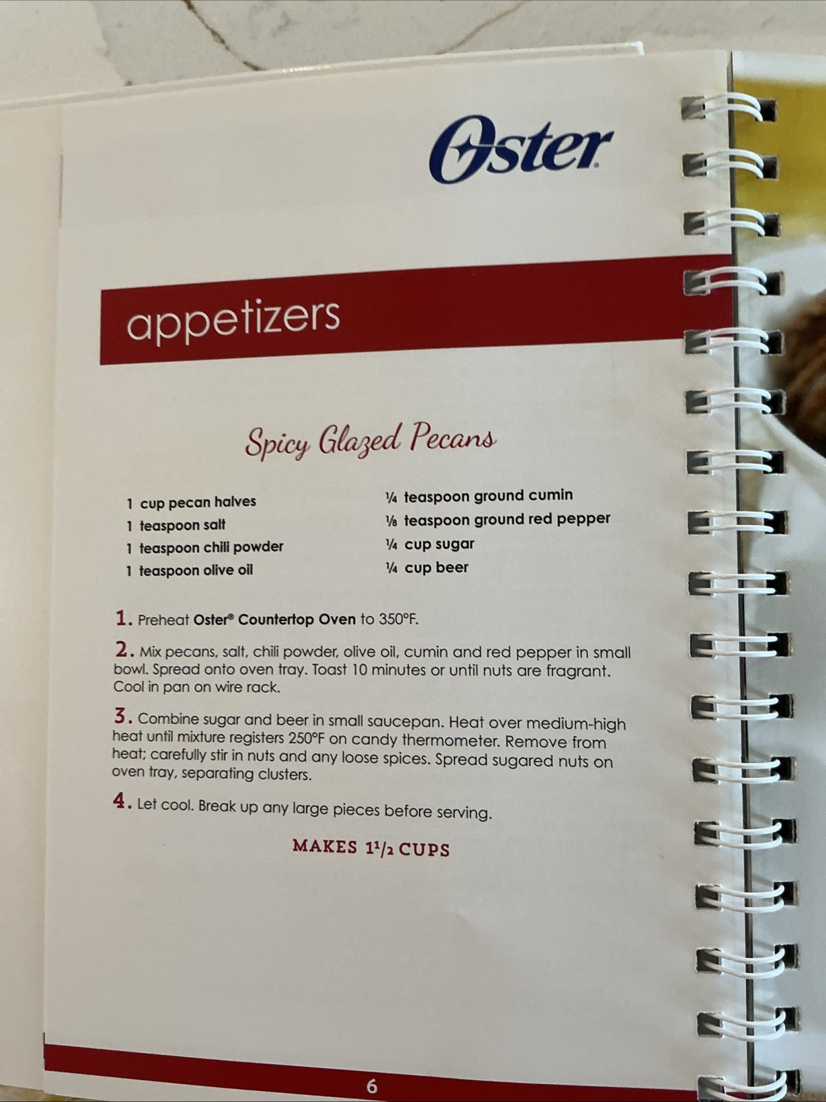OSTER CREATIVE COUNTERTOP OVEN COOKING COOKBOOK 2017, HC Ring/Wire Bound J8