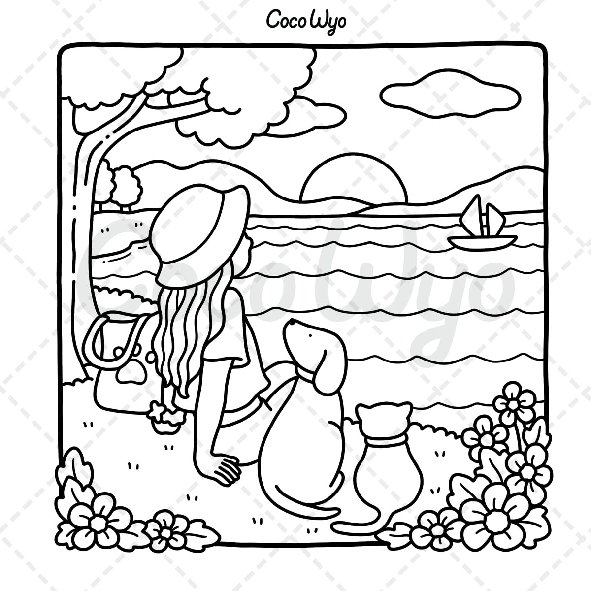 Girl Moments Coloring Book for Adults and Teens Featuring Cute Cozy Daily Act…