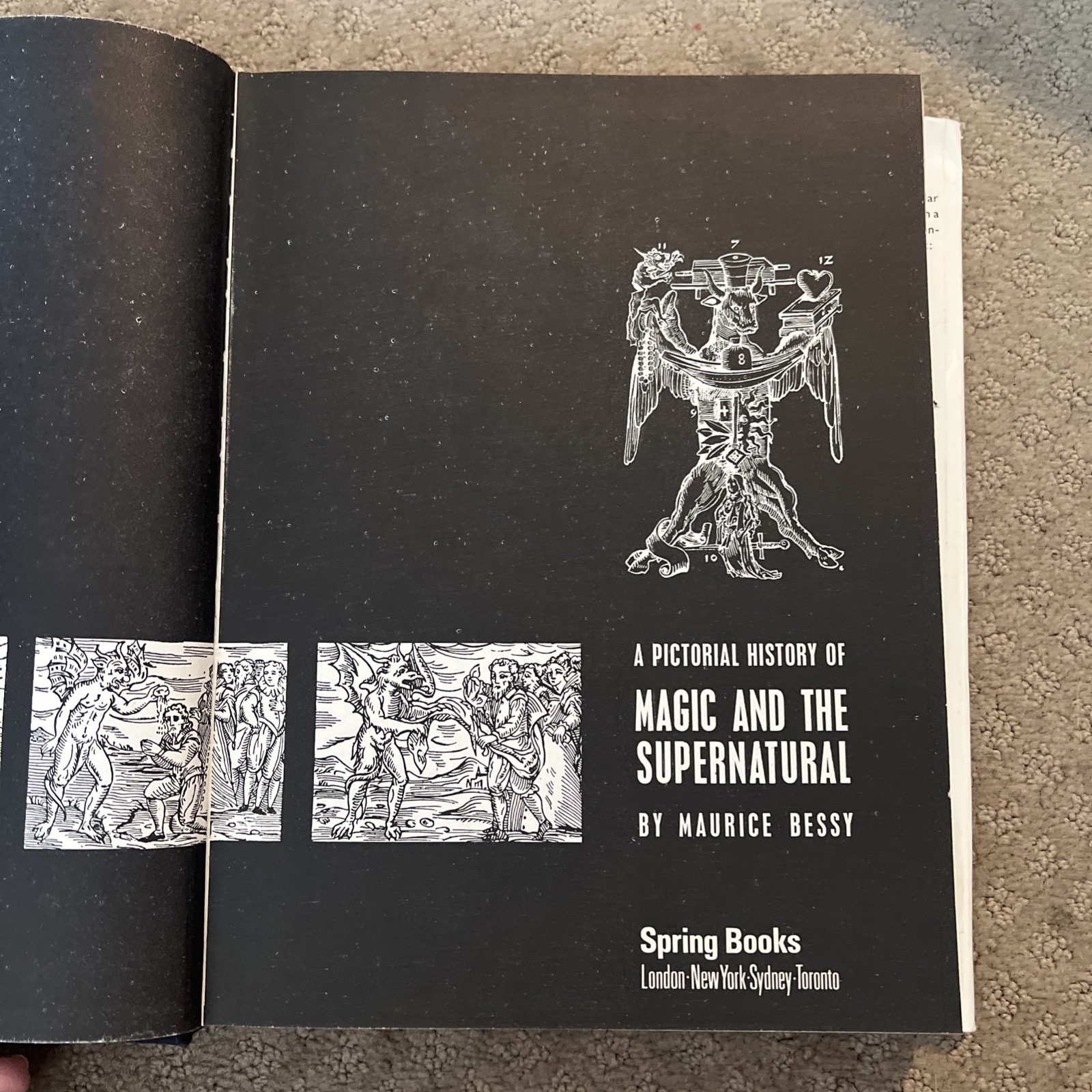 Magic & The Supernatural:A Pictorial History HBDJ 1964 VG/GD 1st ed. 2nd imp.