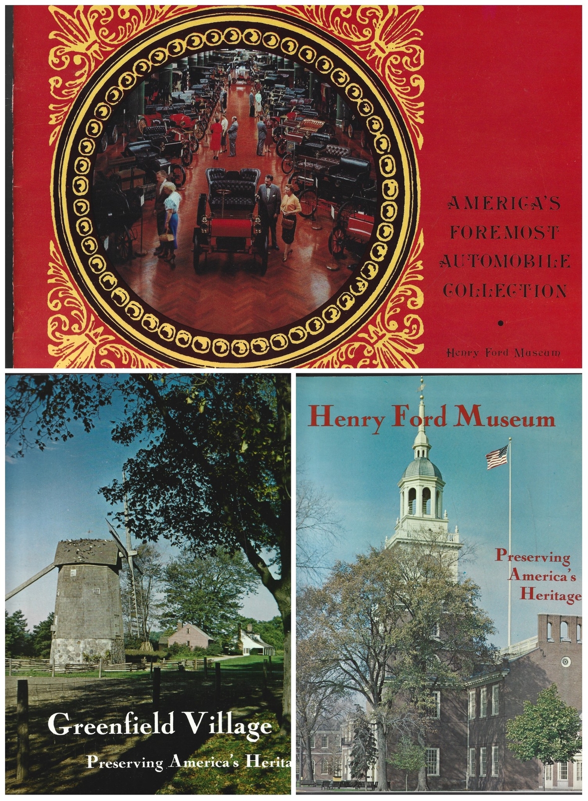 MIchigan Greenfield Village & Henry Ford Museum LOT of 3 Trade Papers Near Fine
