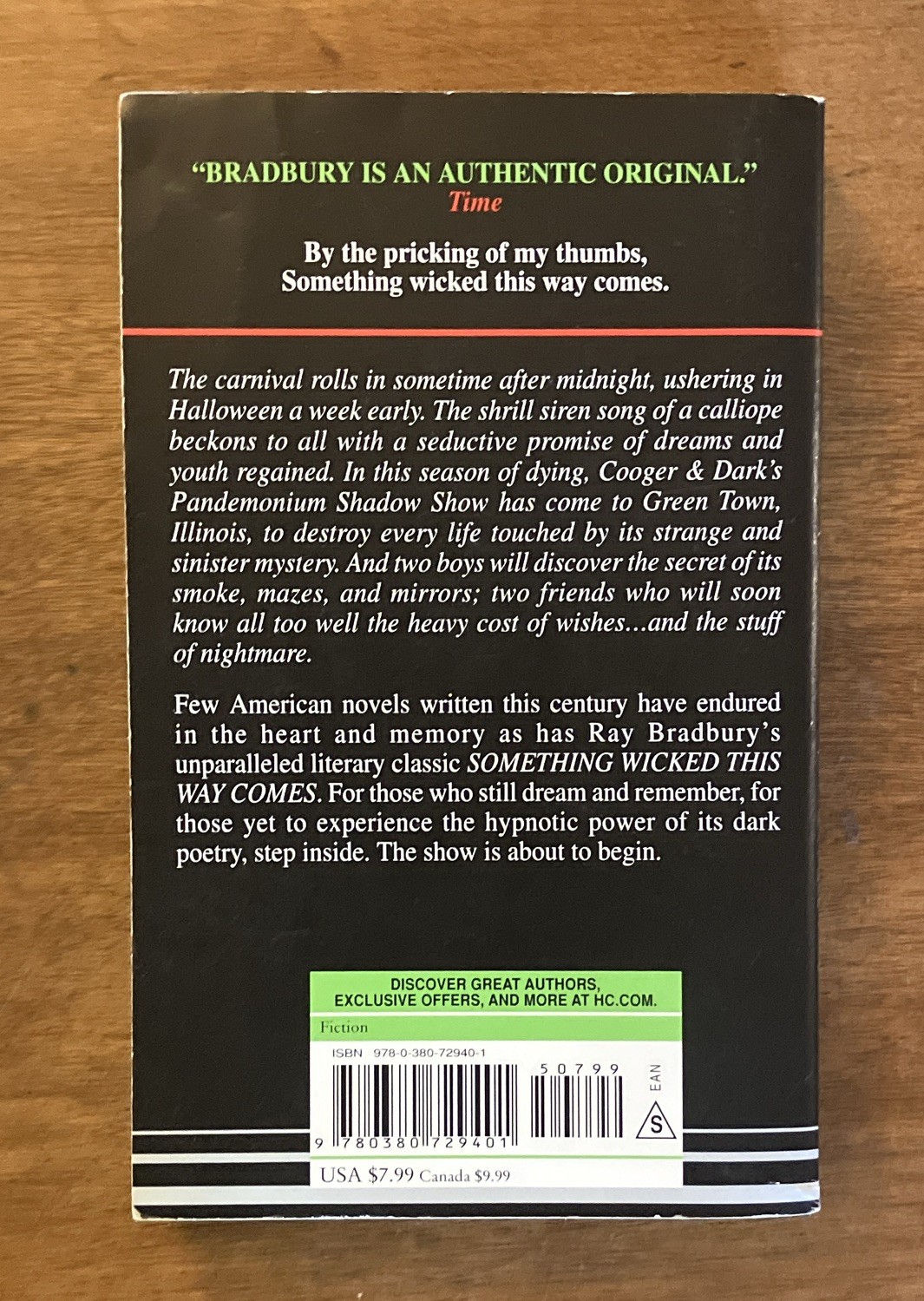 Ray Bradbury Something Wicked This Way Comes 1998 Mass Market Reprint Horror