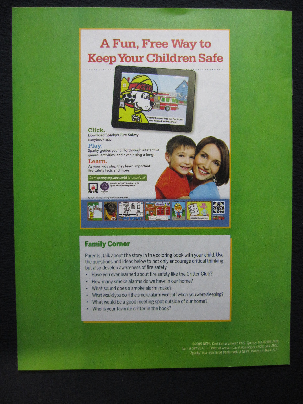 Sparky’s Coloring Book Fire Safety [NFPA Kids]