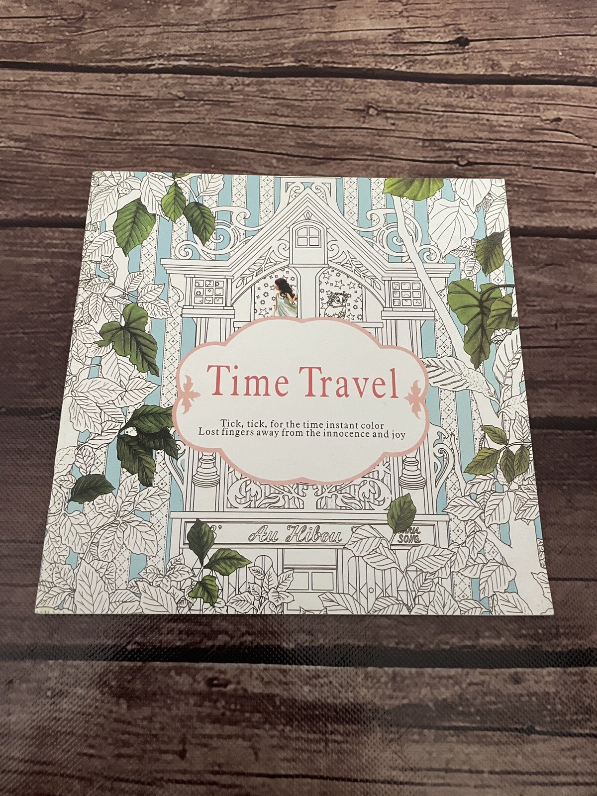 Relaxing Adult Coloring Book Time Travel 24 Pages 7×7