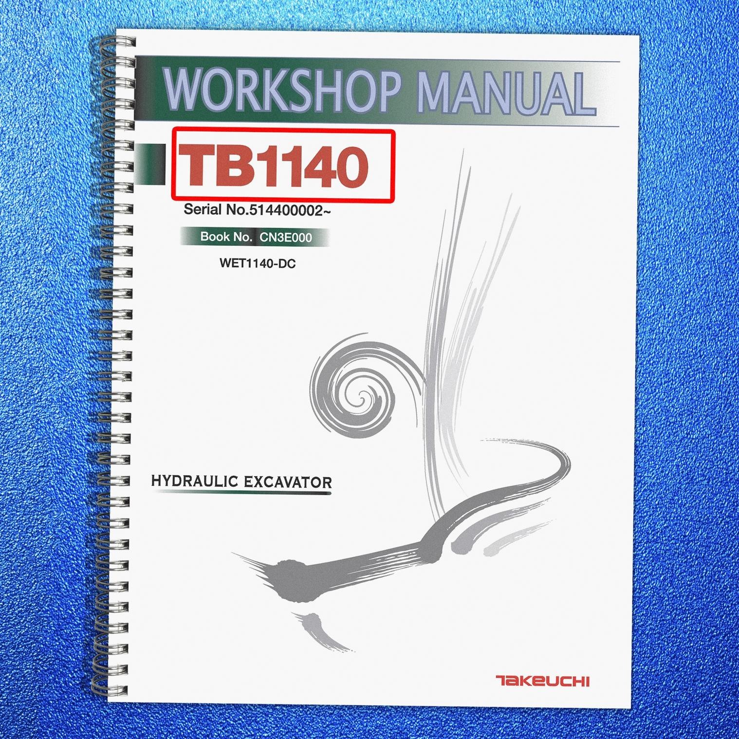 TAKEUCHI TB1140 Hydraulic Excavator Workshop Manual SN 514400002 Up, FOLDOUTS