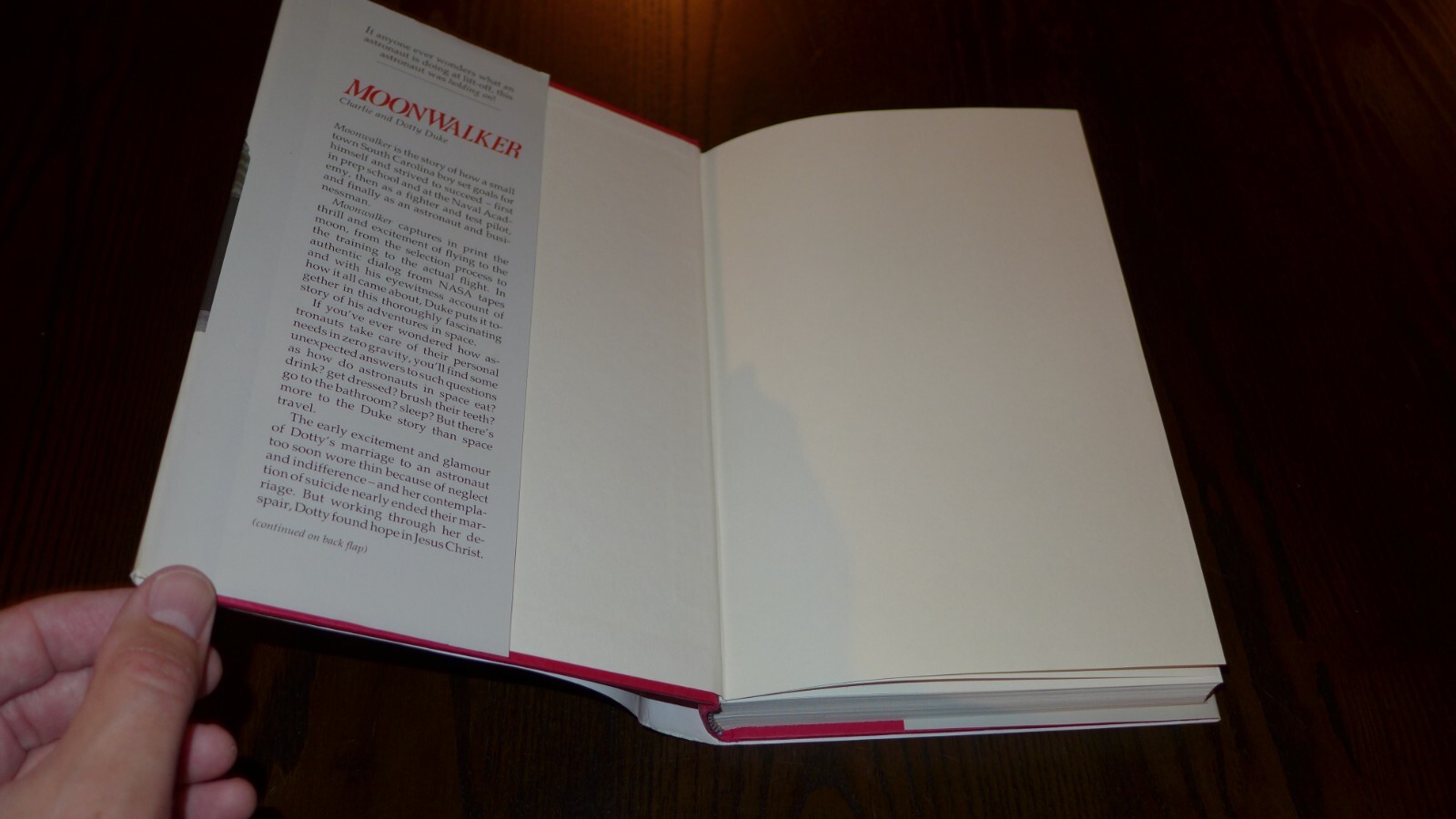 Moonwalker by Charlie & Dotty Duke – Astronaut – Hardcover – Signed by Author