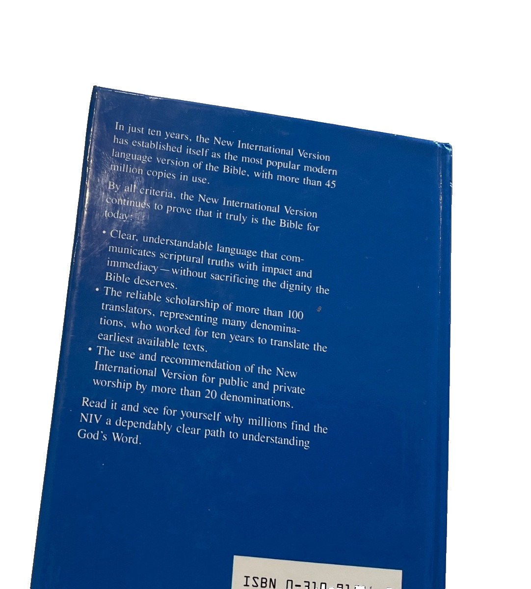 NIV Compact Text Bible 1990 First Printing Blue Hardcover 1984 NEW