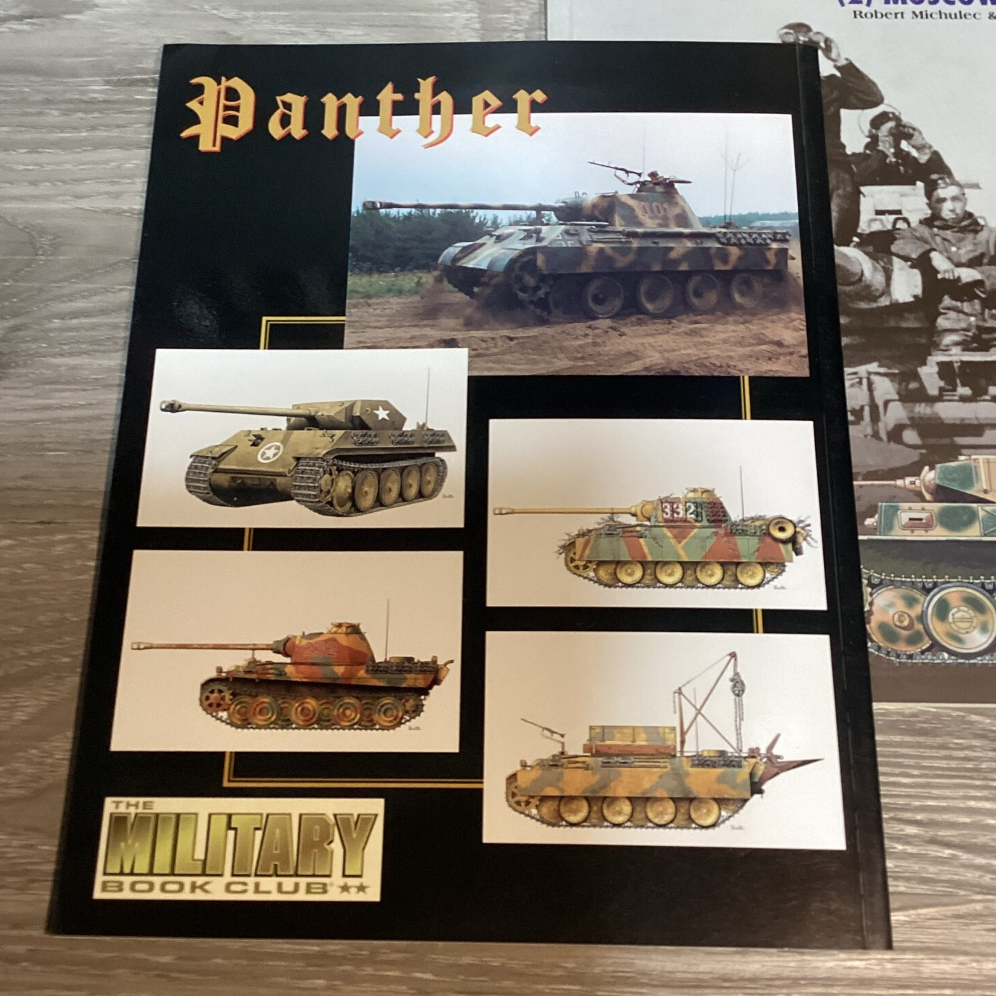Panther Panzerwaffe Armor At War 2 Book Lot Military Book Club TPB WWII Tank