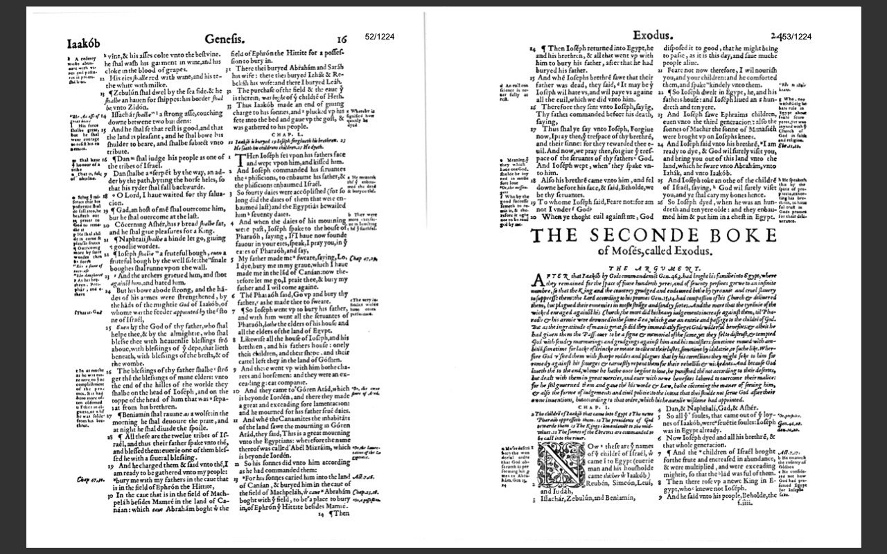Geneva Bible 1560 Edition with Apocrypha (Scanned Original) PDF E-Book on CD-ROM