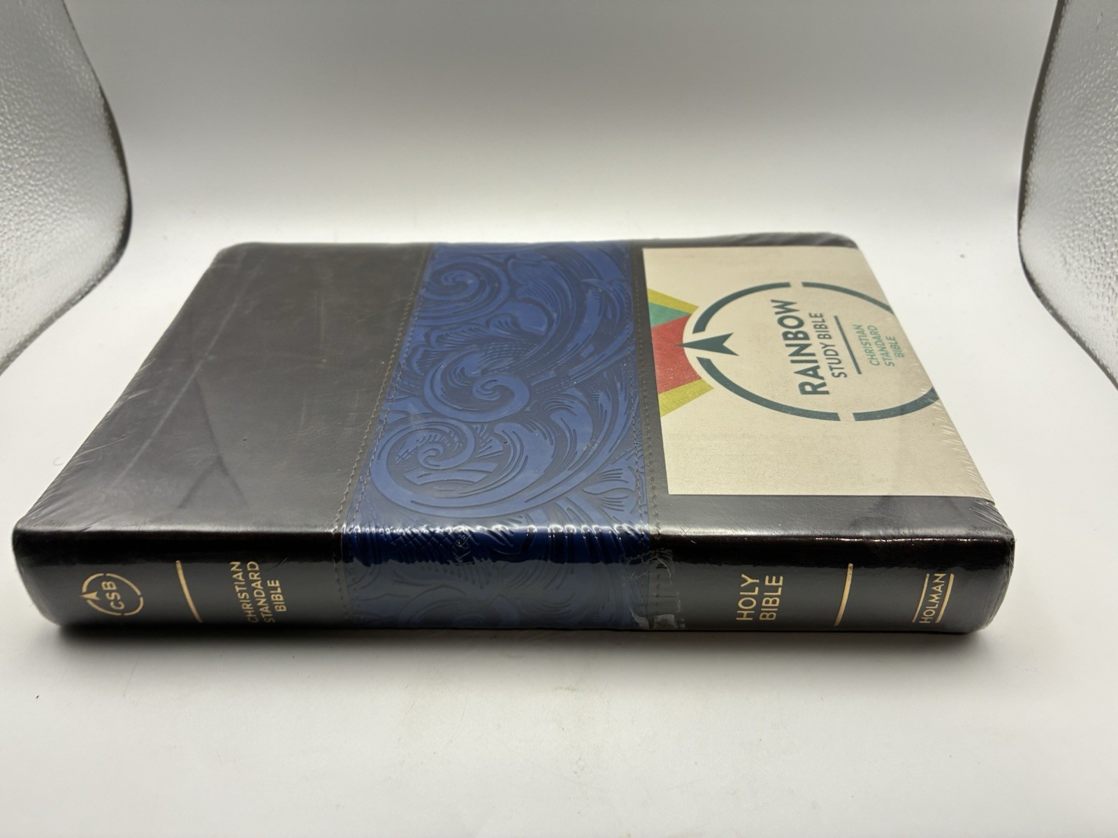 Holman Rainbow Study Bible CSB Leather Touch Brown Blur NEW Color‑Coded Study