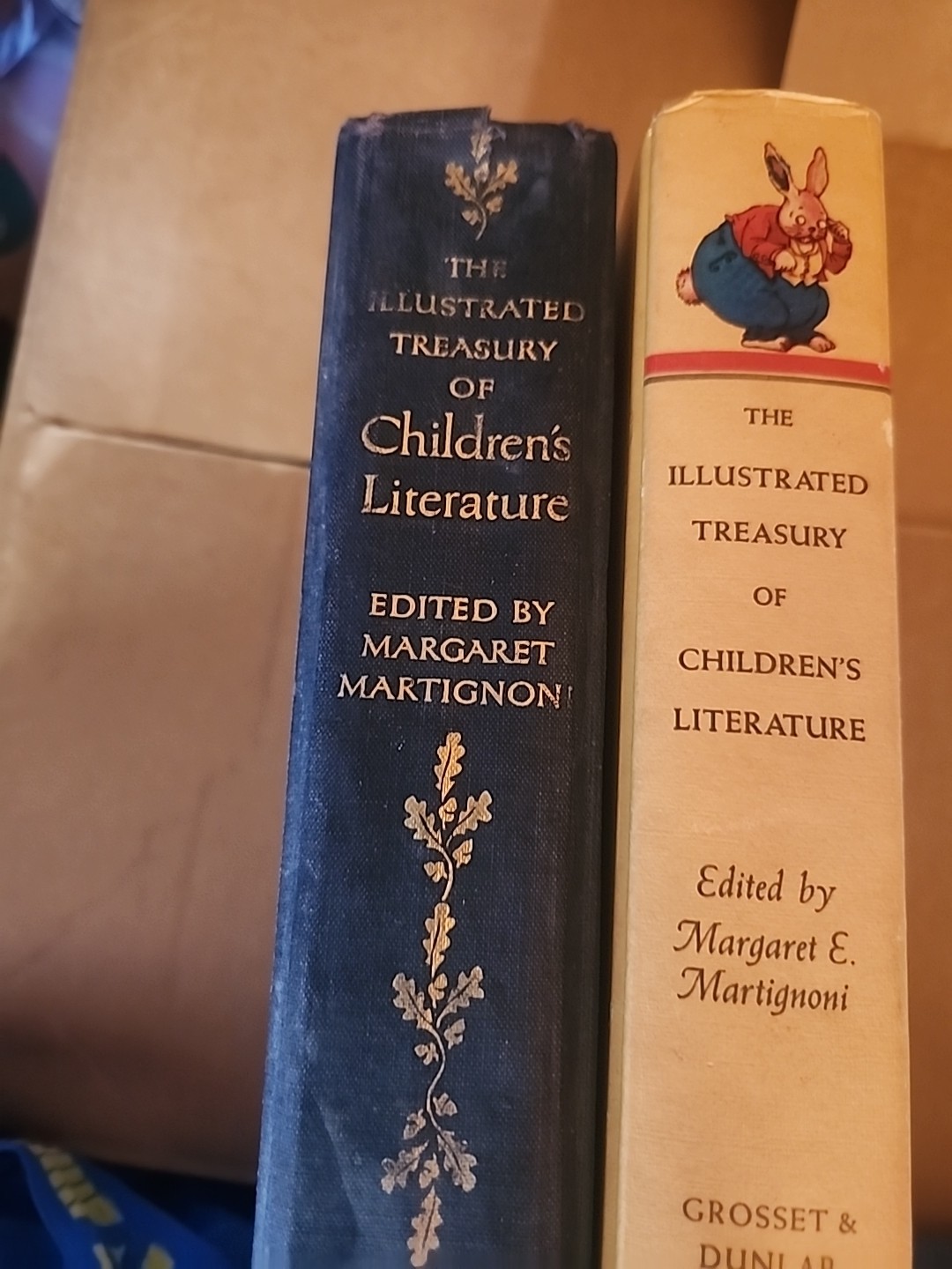 X2 Vtg 1955 Illustrated Treasury Of Children’s Literature HC Martignoni Grosset