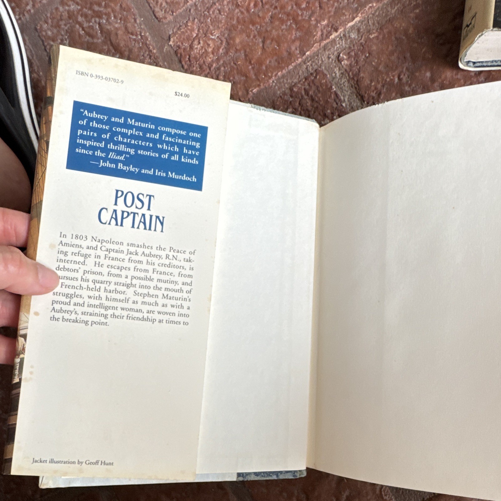 Patrick O’Brian Post Captain Hardcover W.W. Norton 1994 Aubrey & Maturin DJ