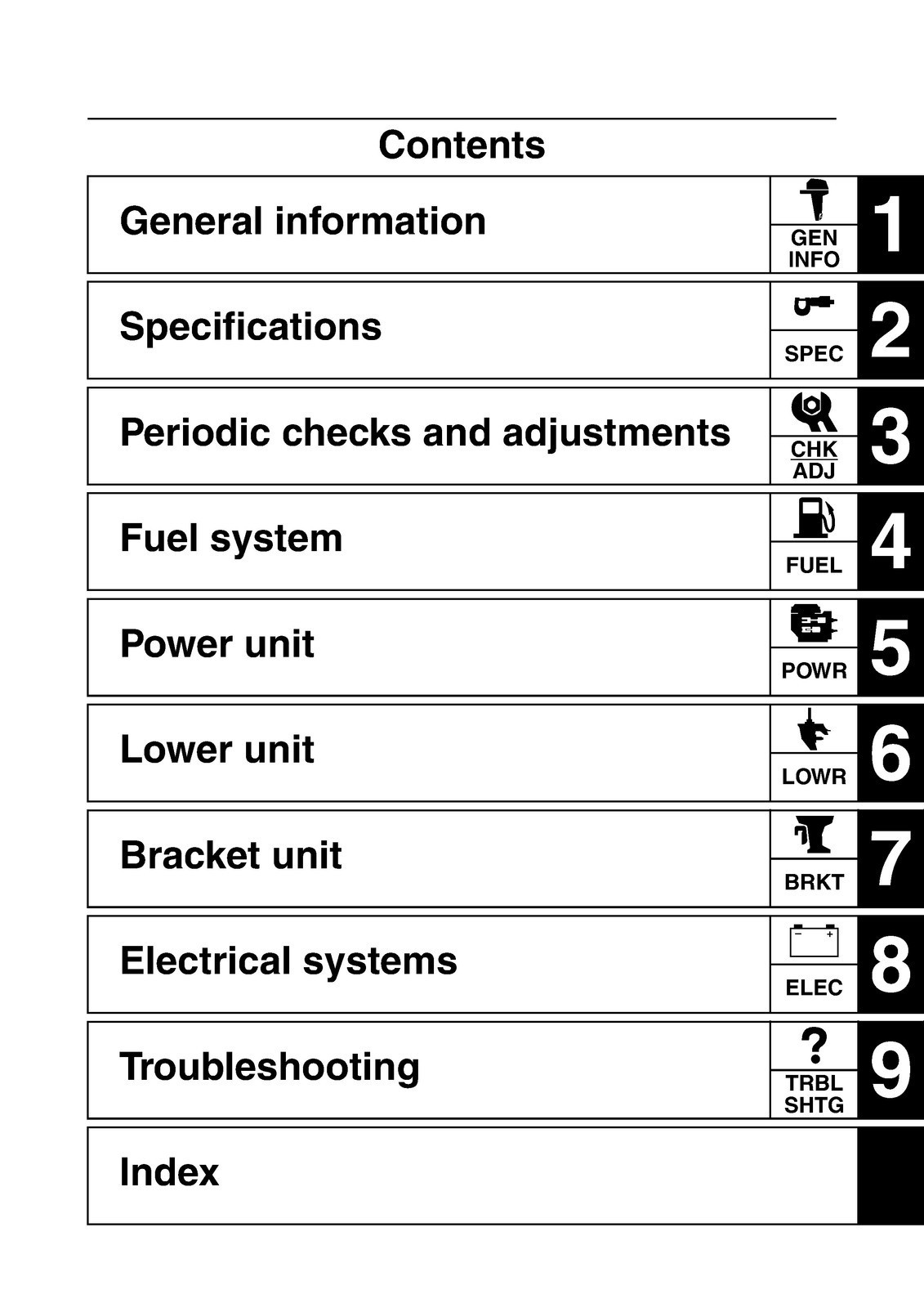 YAMAHA F150A FL150A Outboard Motor Service Manual BIND, FRONT & BACK, XL FOLDOUT
