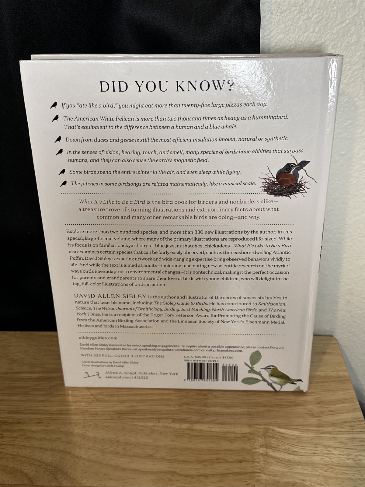 What It’s Like to Be a Bird by David Allen Sibley (2020, Hardcover)