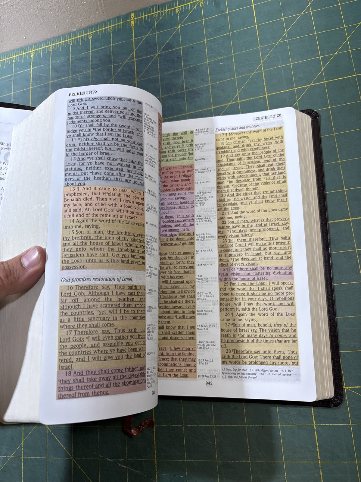 KJV 2013 Rainbow Study Bible Brown Bonded Leather