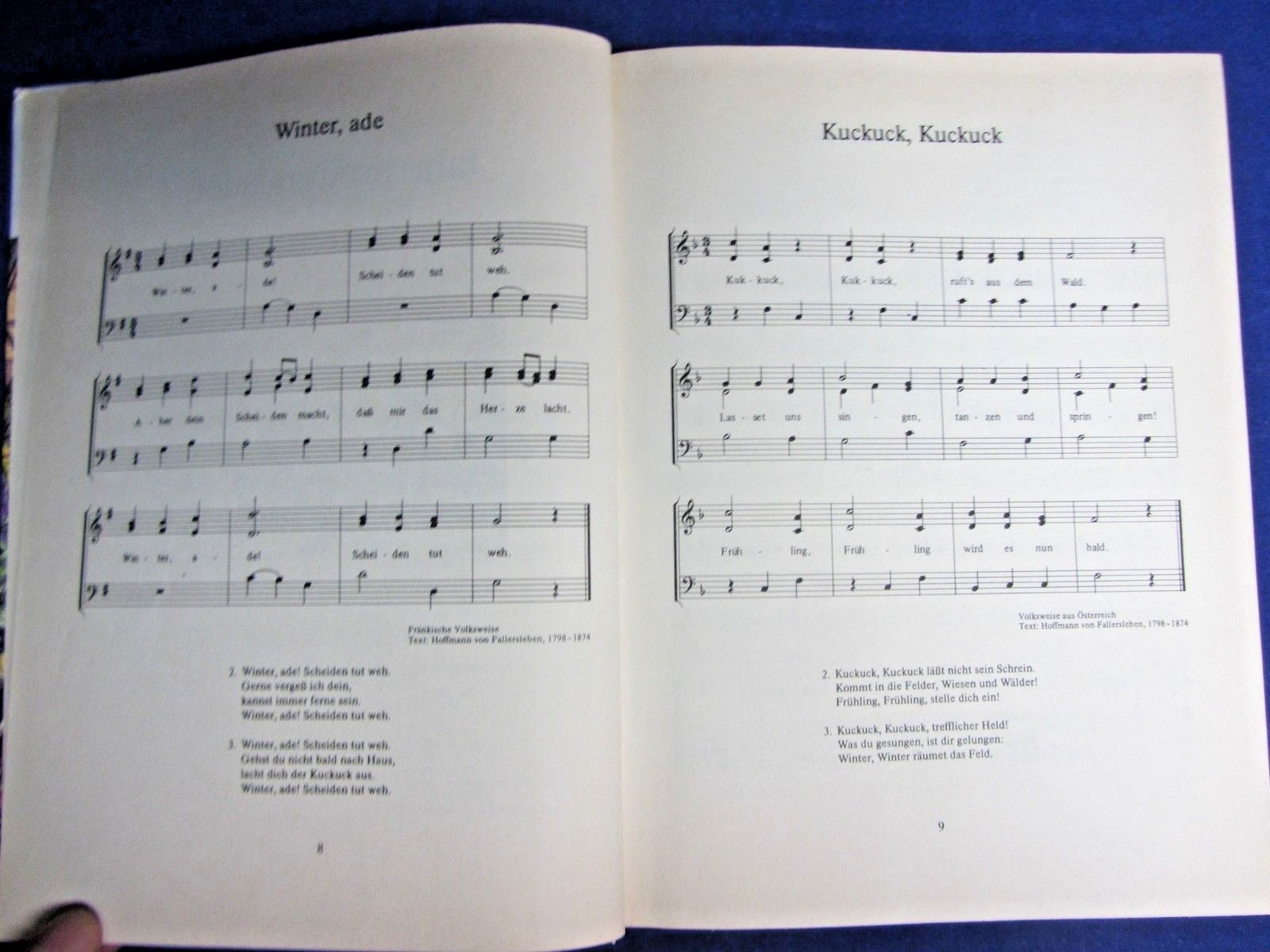 DIE SCHONSTEN VOLKS-UND KINDERLIEDER, DELPHIN VERLAG, GERMANY, 1981, 255 PAGES