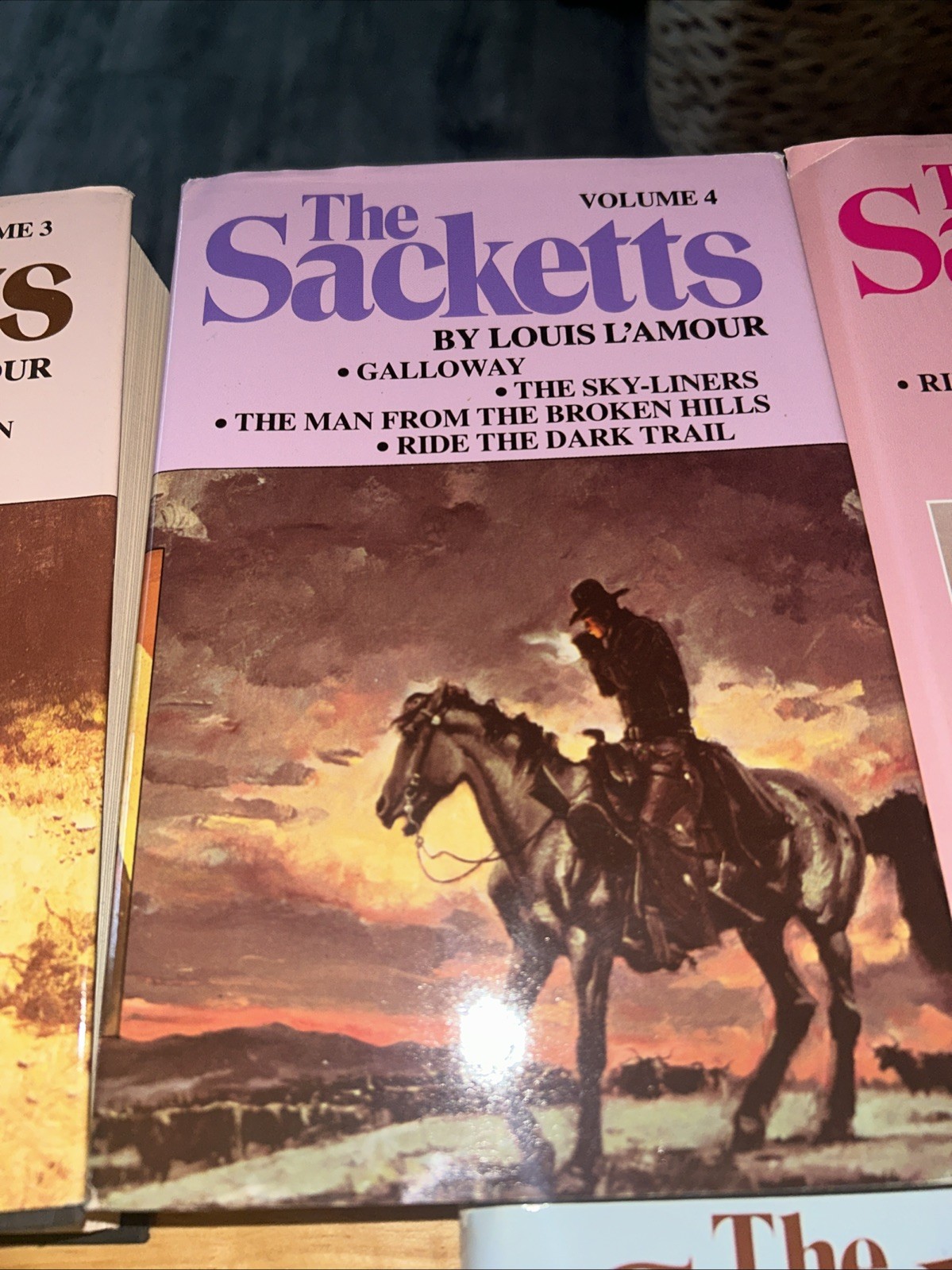 The Sacketts Complete Set Volume 1-5 Hardcovers Lot by Louis L’Amour 80s