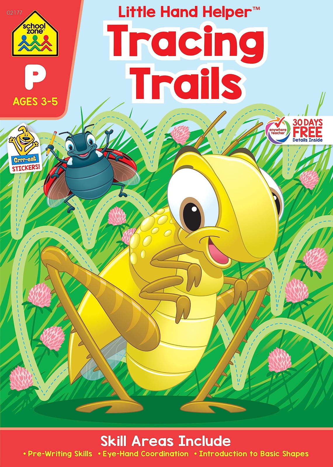 School Zone Tracing Trails Workbook: 32 Pages, Preschool, Pre-Writing, Intro…