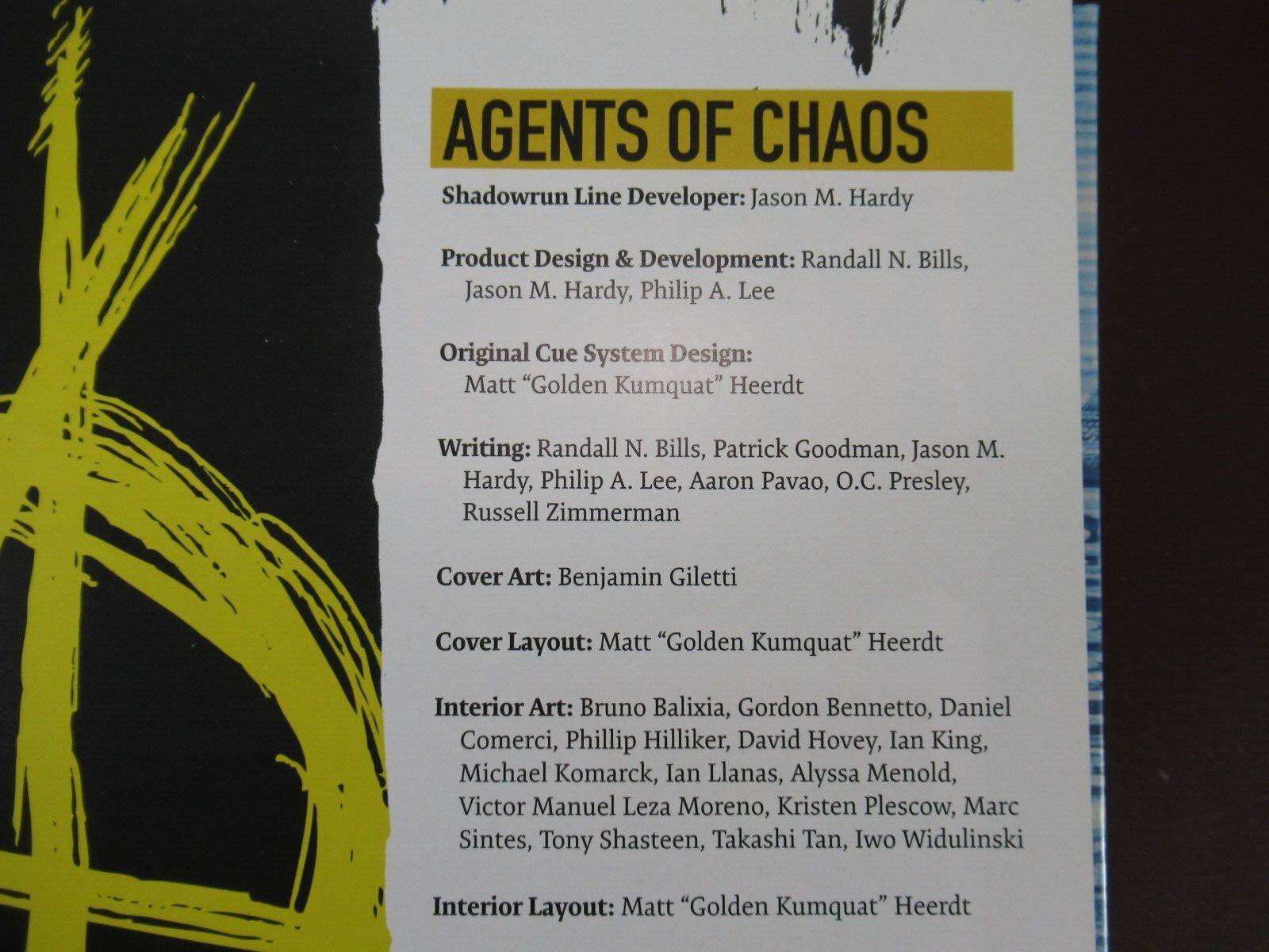 Catalyst Game Labs: Shadowrun Anarchy Alternate Ruleset (H GD)