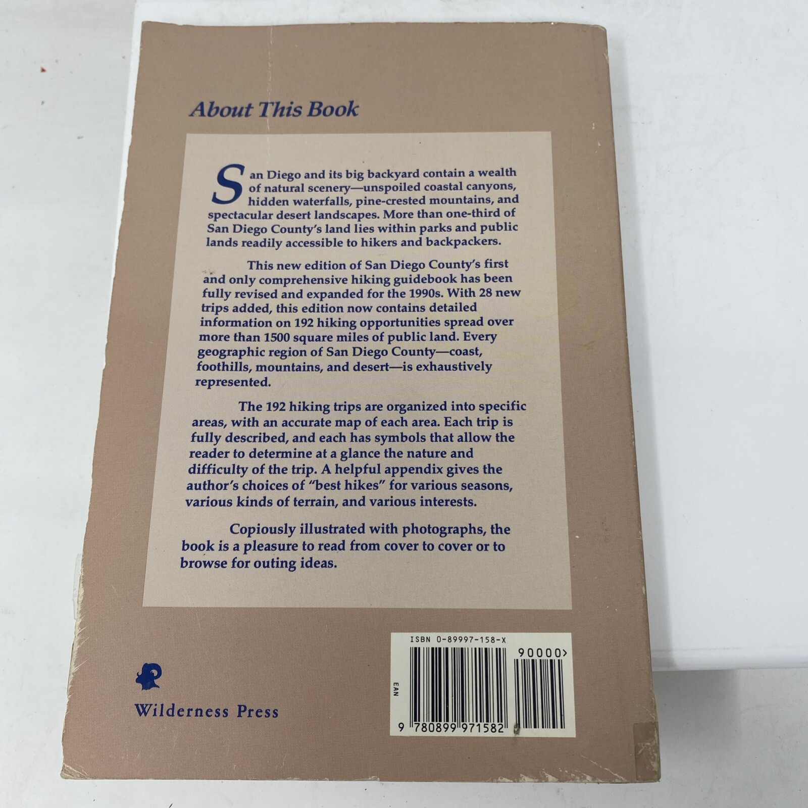 Afoot and Afield in San Diego County by Jerry Schad (1992, Trade Paperback)