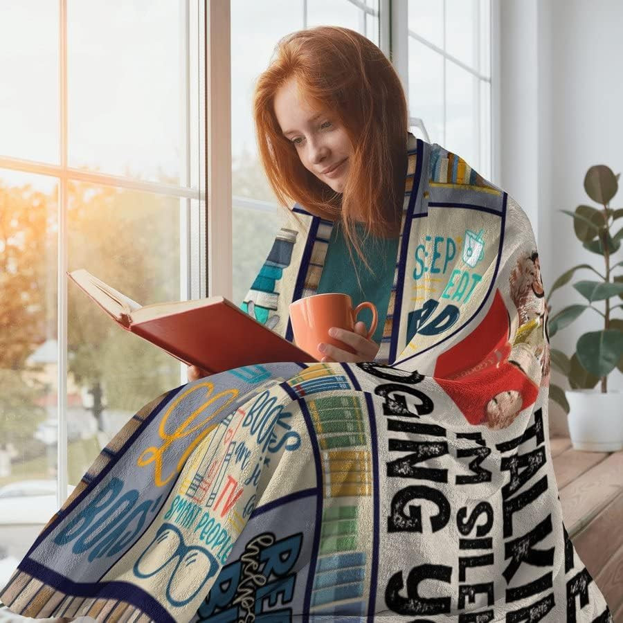 POQUSH Book Lovers Gifts for Women for Readers, Librarian Book Club Bookworm Rea