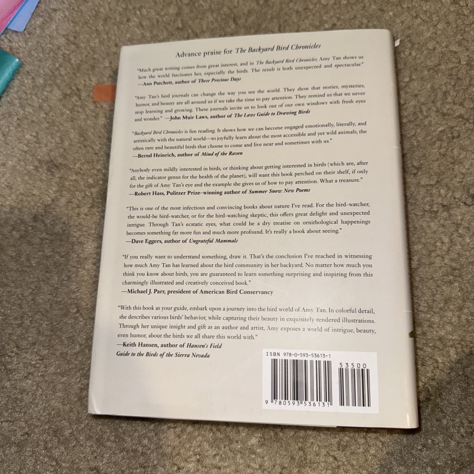 Backyard Bird Chronicles by Amy Tan (2024, Book, Other)