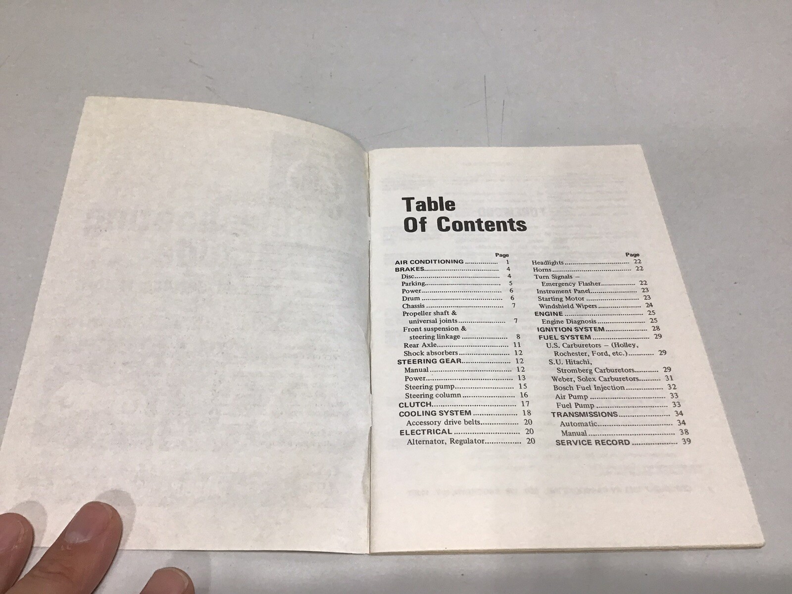 Carbooks 1972 Troubleshooting Guide & Service Record Vintage Auto Book