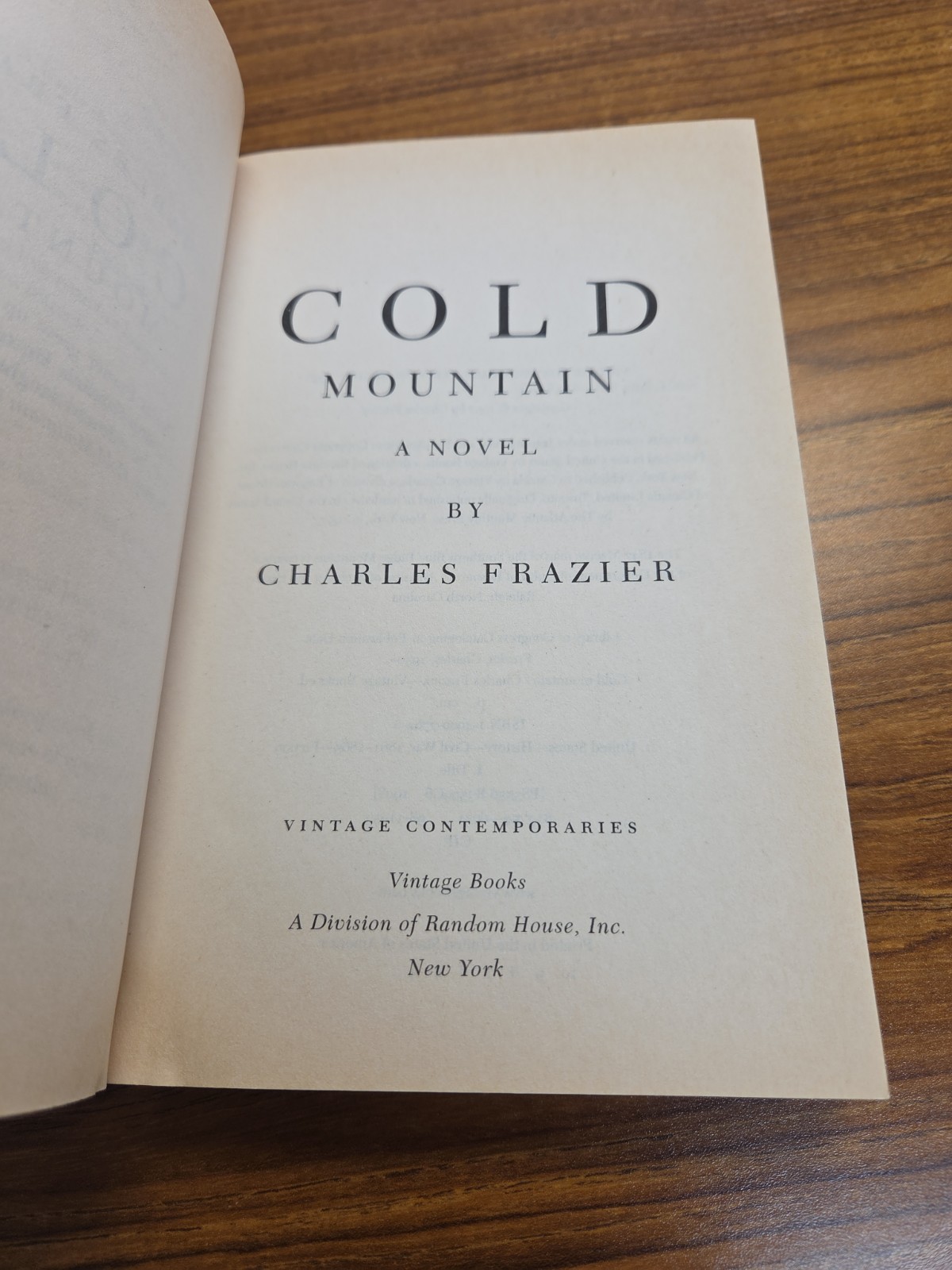 Cold Mountain PB 1998 by Charles Frazier