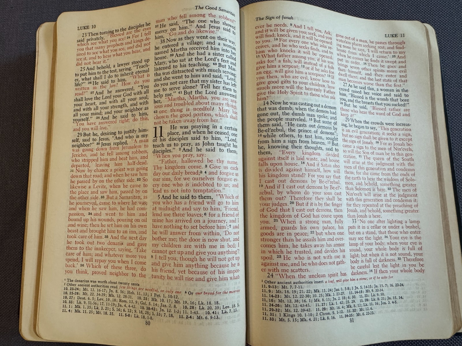 Holy Bible Red Letter Ed. Revised Standard Version Black Leather Nelson 1952