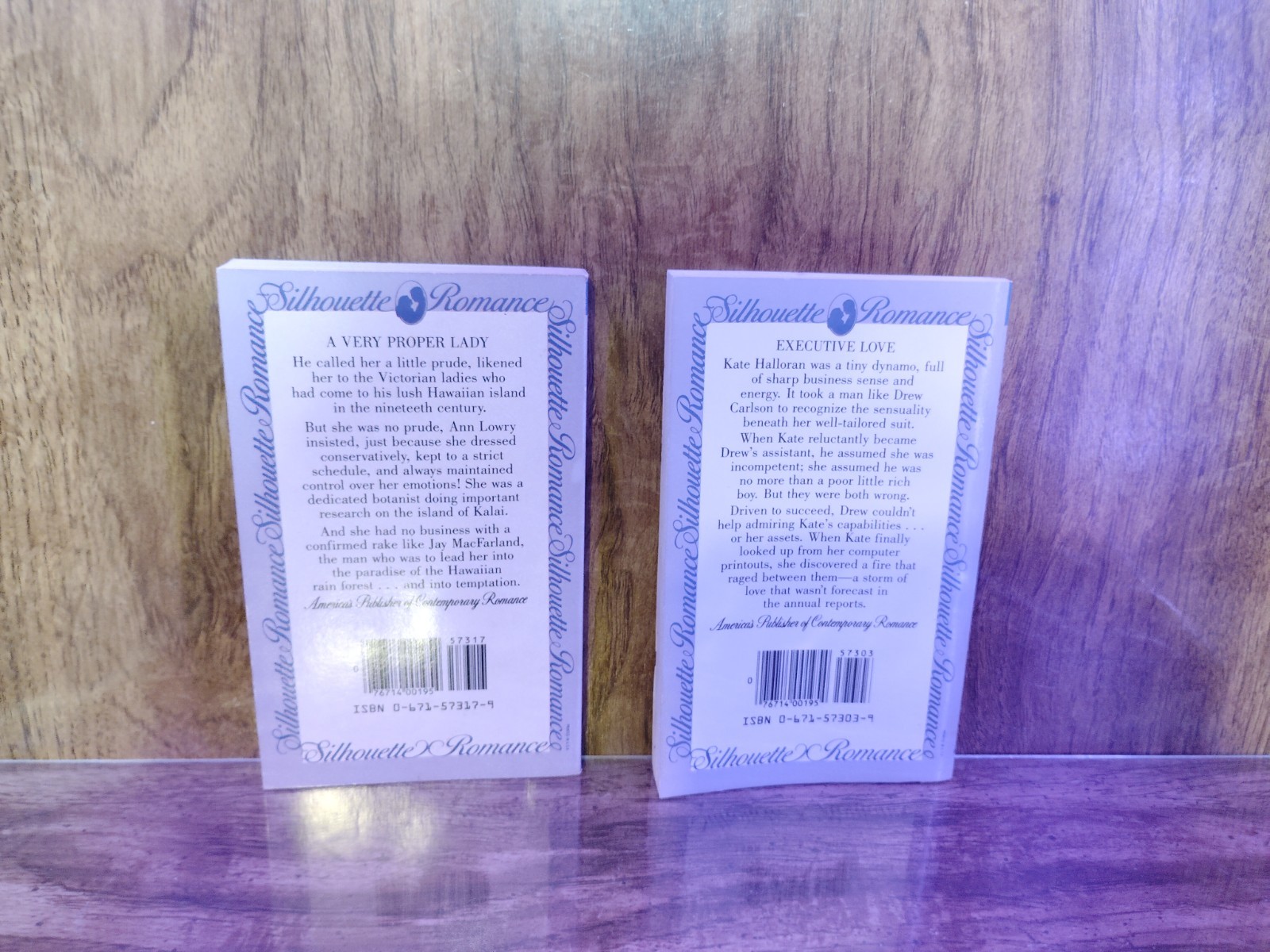 Two Silhouette Romance Paperbacks by Ruth Langan — #303 & #317