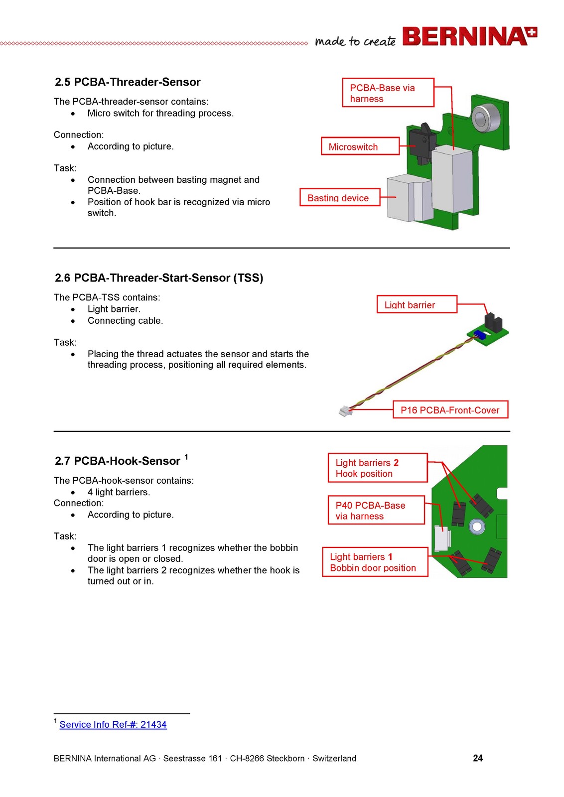 BERNINA 820 830 880 Sewing Machine Service And Maintenance Manual – WIRE BOUND