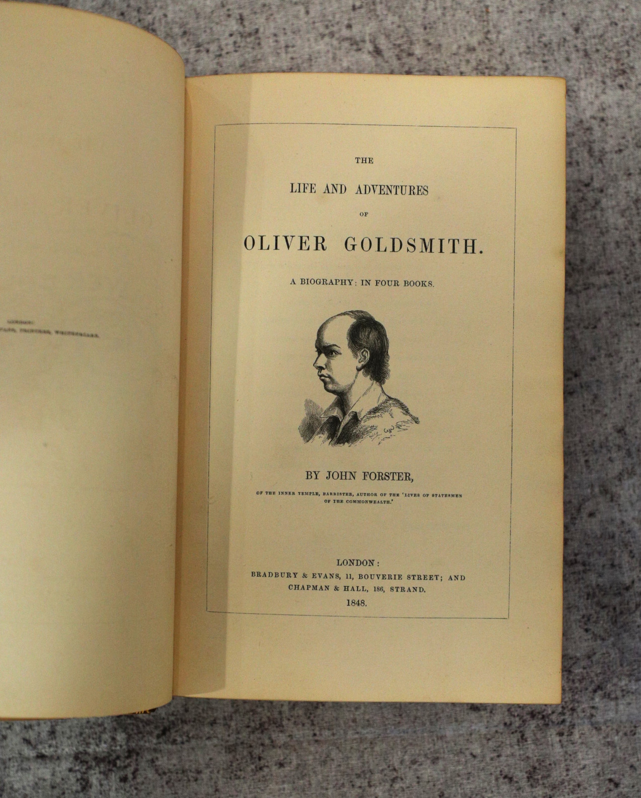 [Sh12] Fine Binding Zaehnsdorf, 1848, Adventures of Oliver Goldsmith, J Forster
