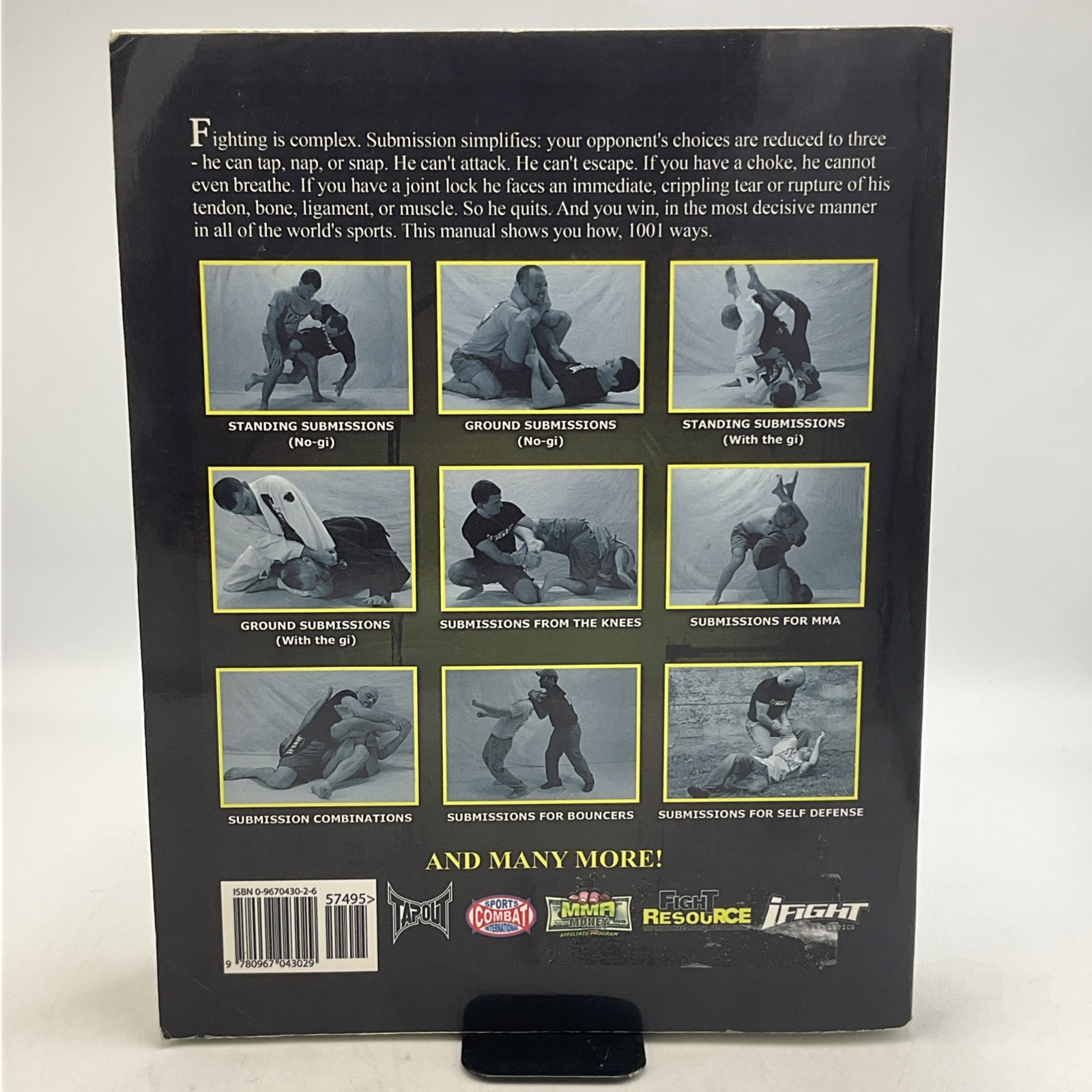 1001 Submissions Reference Manual Mixed Martial Arts Finishing Techniques, PB Ve