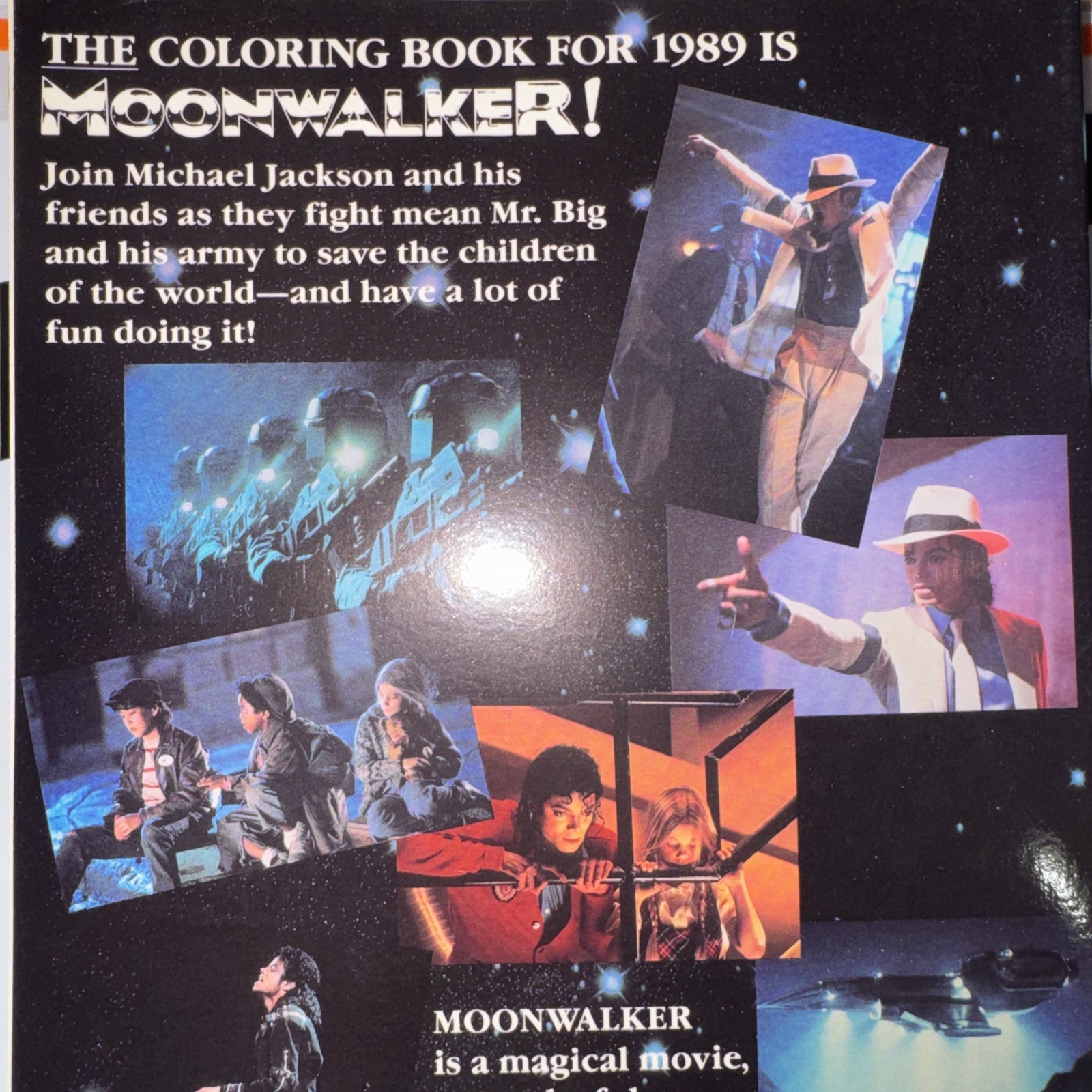 Michael Jackson Moonwalker 1988 Coloring Book (NOS)