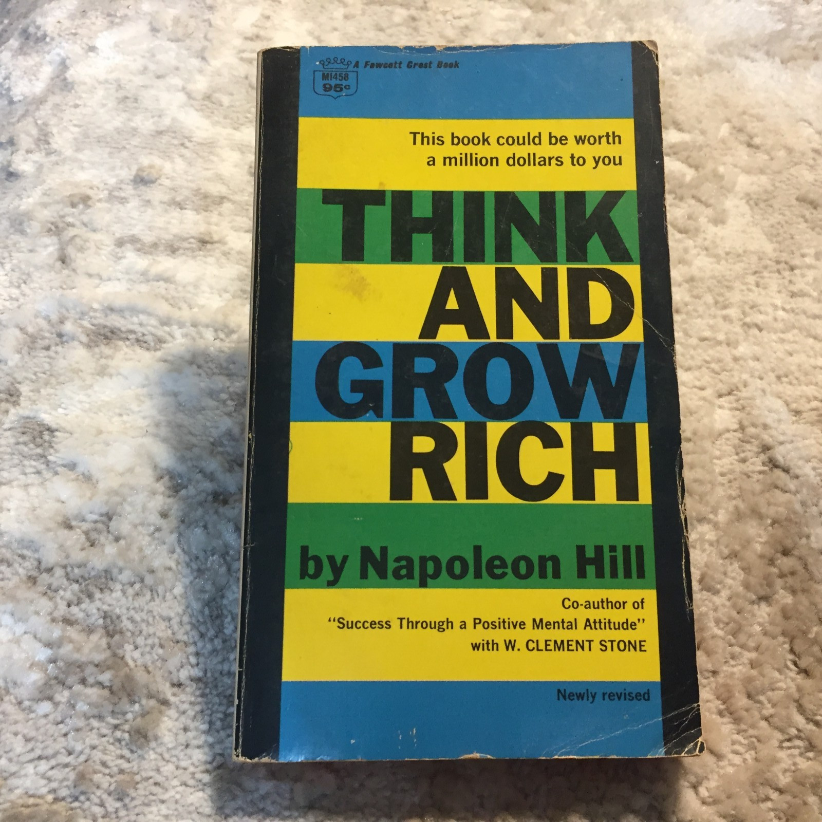 Think And Grow Rich Napoleon Hill 1963 Fawcett Crest Business Motivation Book