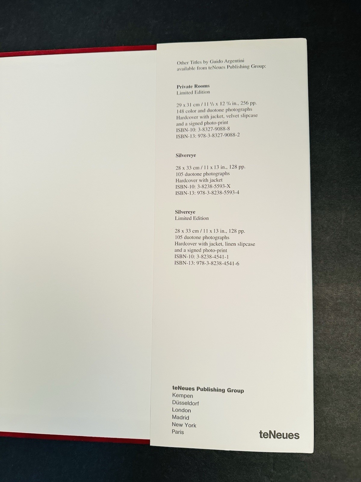 Guido Argentini Private Rooms, 2005 HC DJ Book, Erotic Photography