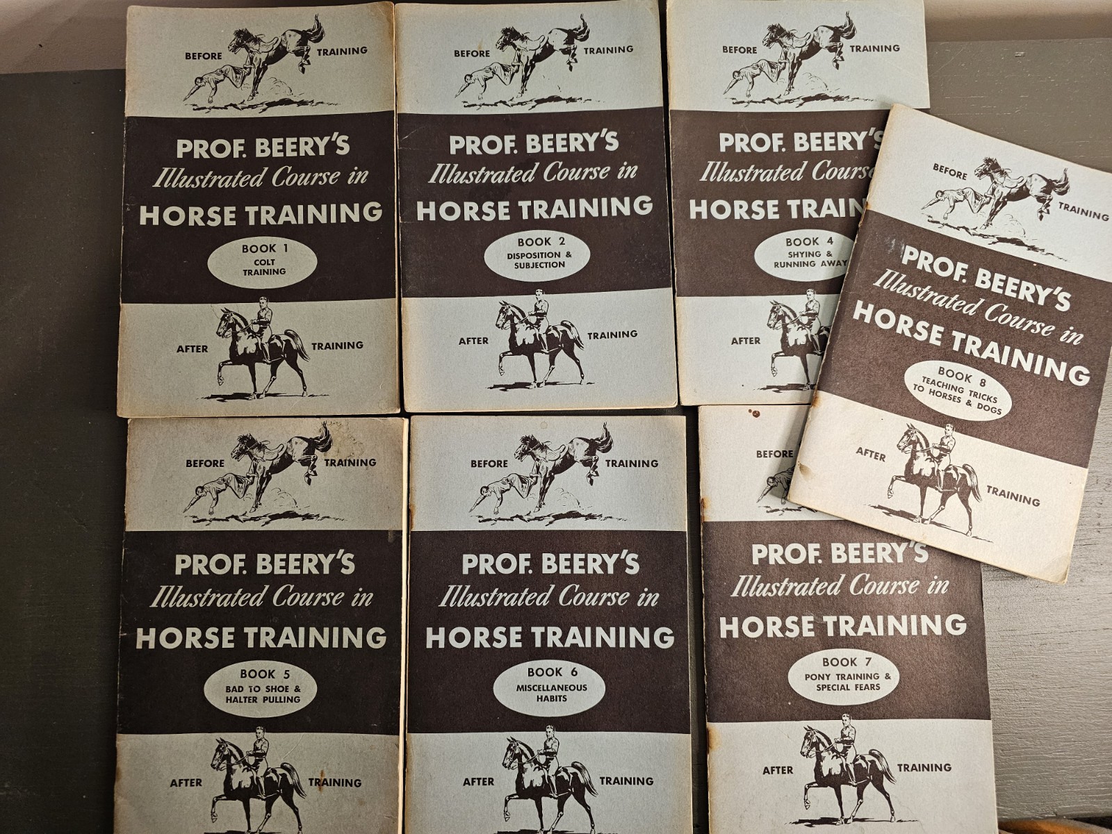 Prof. Beery’s Illustrated Course In Horse Training, Books 1,2,4,5,6,7,8